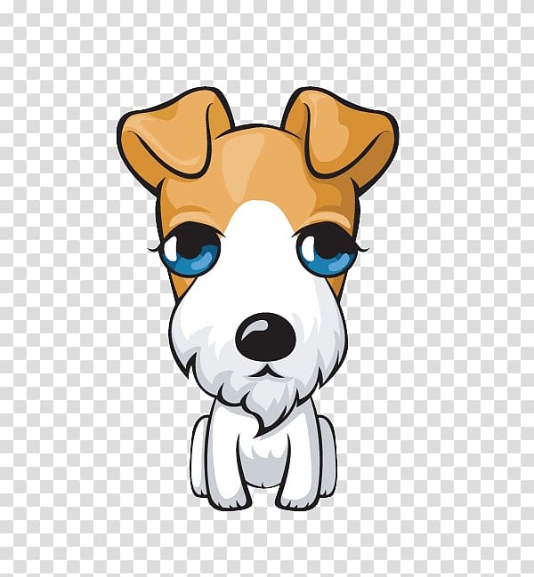 Parson Russell Terrier Puppy Cartoon, Creative Pet Dog transparent background PNG clipart