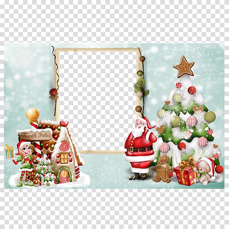Santa Claus Christmas, Christmas Frame transparent background PNG clipart