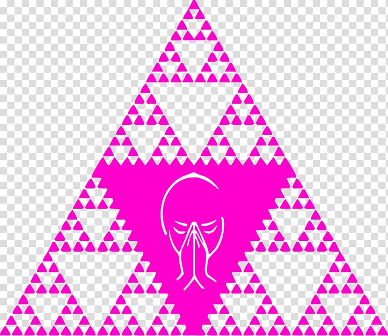 Fractal Mathematics Sierpinski triangle L-system Hilbert curve, triangle transparent background PNG clipart