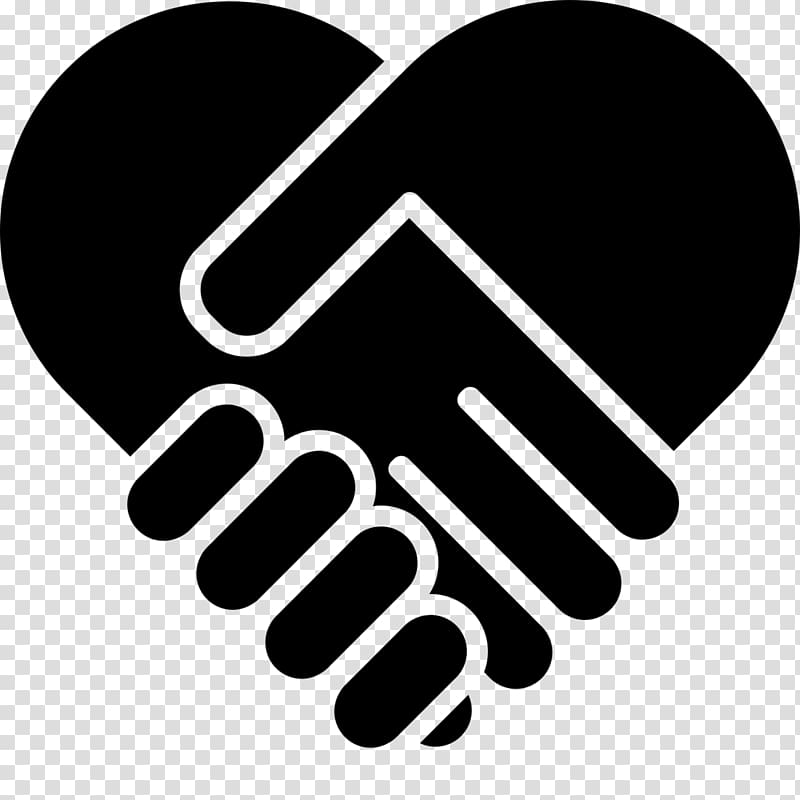 two hand illustration, Heart Computer Icons Handshake, Shows transparent background PNG clipart
