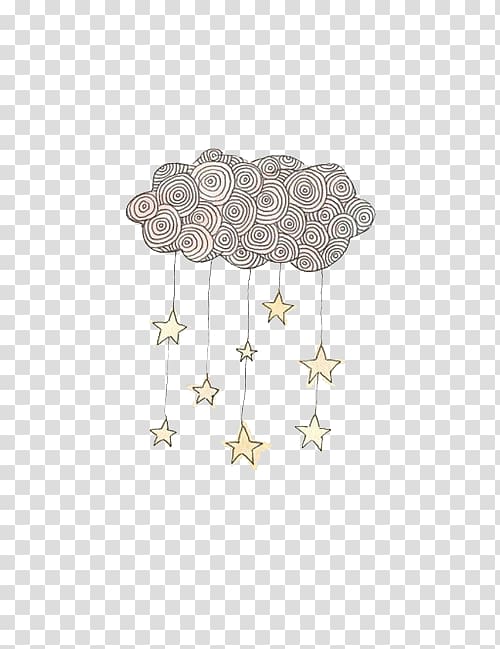 Drawing Star, Clouds transparent background PNG clipart