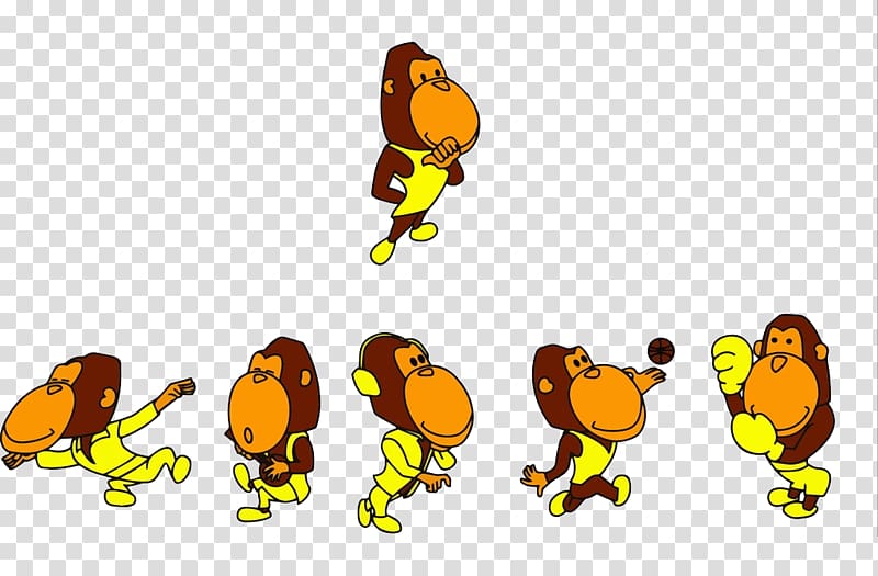 Orangutan Gorilla Avatar Illustration, Many monkeys transparent background PNG clipart