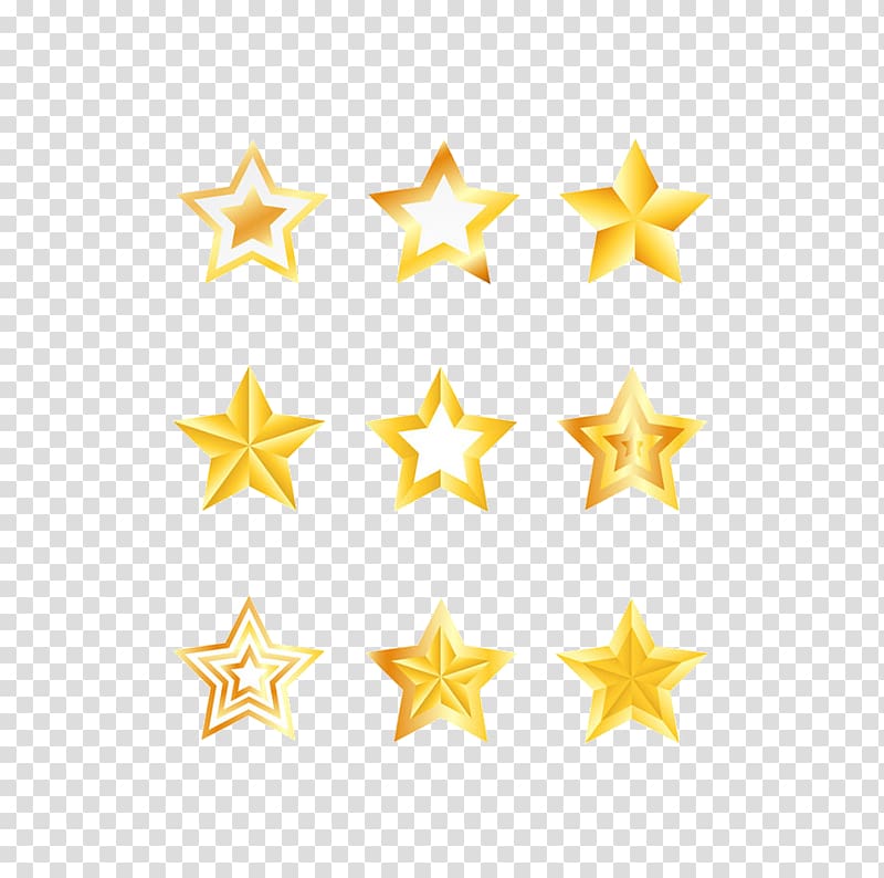 Computer Icons Euclidean Gold, Gold five-pointed star transparent background PNG clipart