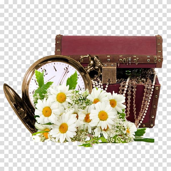 Flower White Floral design , Alarm clock and chrysanthemum transparent background PNG clipart