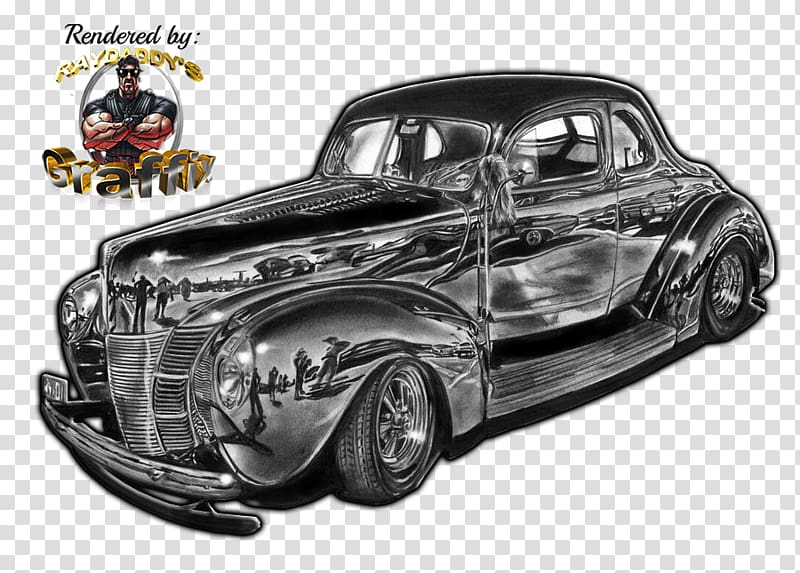 Antique car Lowrider Ford Motor Company Rendering, car transparent background PNG clipart