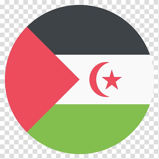 Flag of Western Sahara Emoji, western transparent background PNG clipart