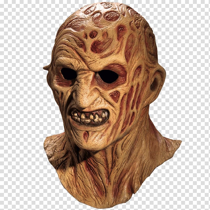 Freddy Krueger Latex mask Halloween costume, mask transparent background PNG clipart