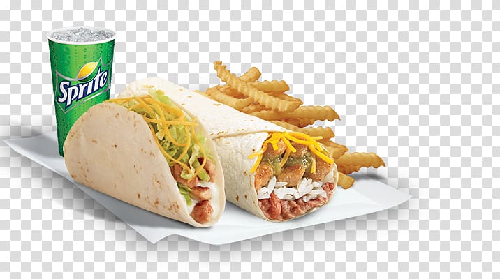 French fries Taco Gyro Take-out Burrito, Food combo transparent background PNG clipart