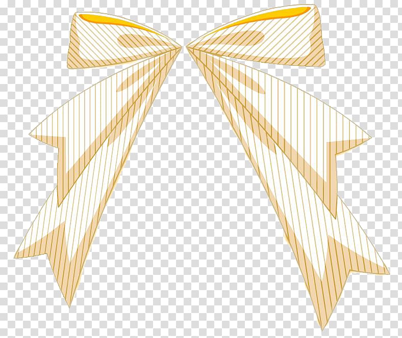 Yellow Designer, Yellow striped bow transparent background PNG clipart