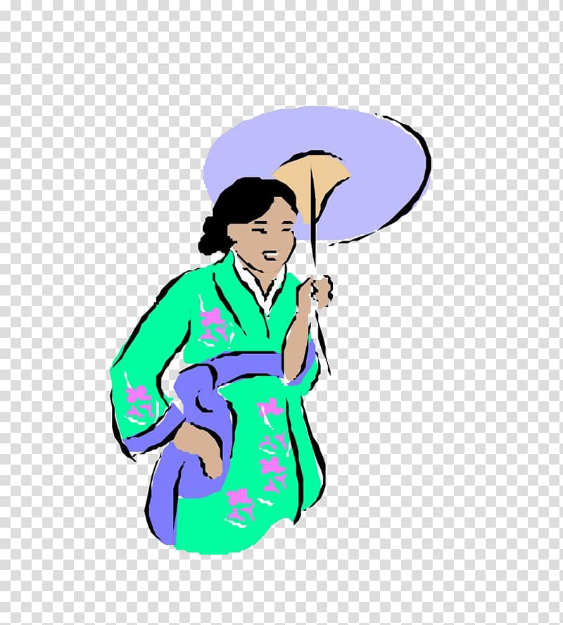 Japan Geisha Woman Illustration, Japanese Geisha transparent background PNG clipart