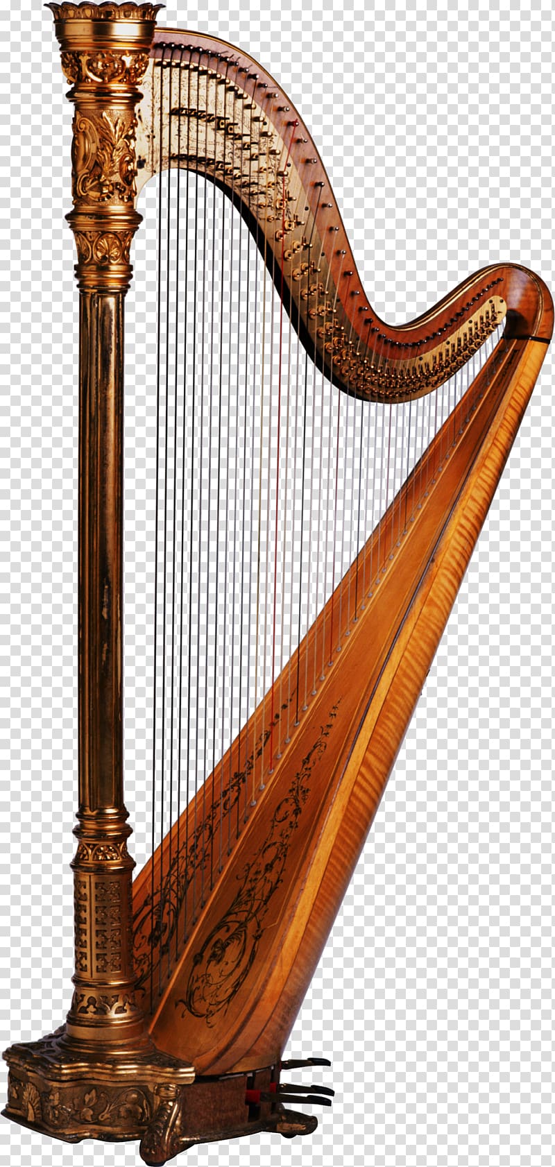 Harp Musical Instruments Maraca Cuatro String Instruments, harp transparent background PNG clipart