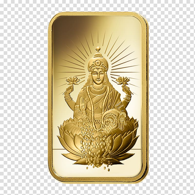 Gold bar PAMP Lakshmi Bullion, lakshmi transparent background PNG clipart