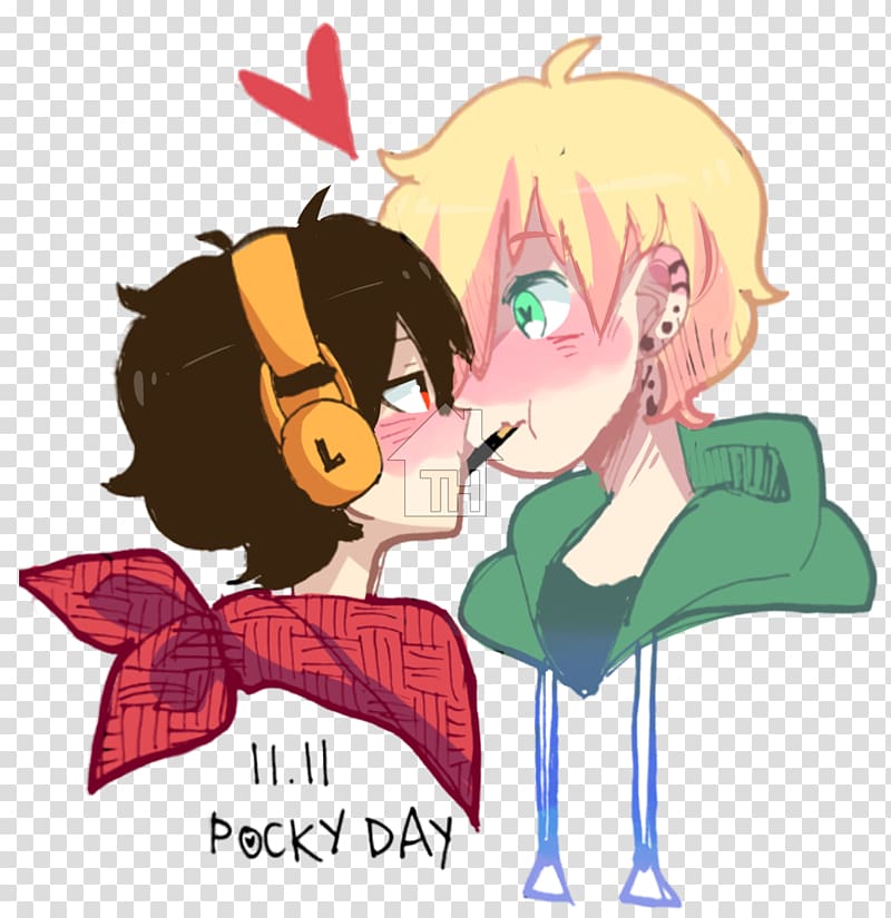Pocky & Pretz Day Yaoi Fan art Anime, Anime transparent background PNG clipart