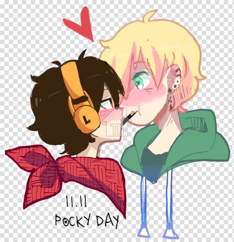 Pocky & Pretz Day Yaoi Fan art Anime, Anime transparent background PNG ...