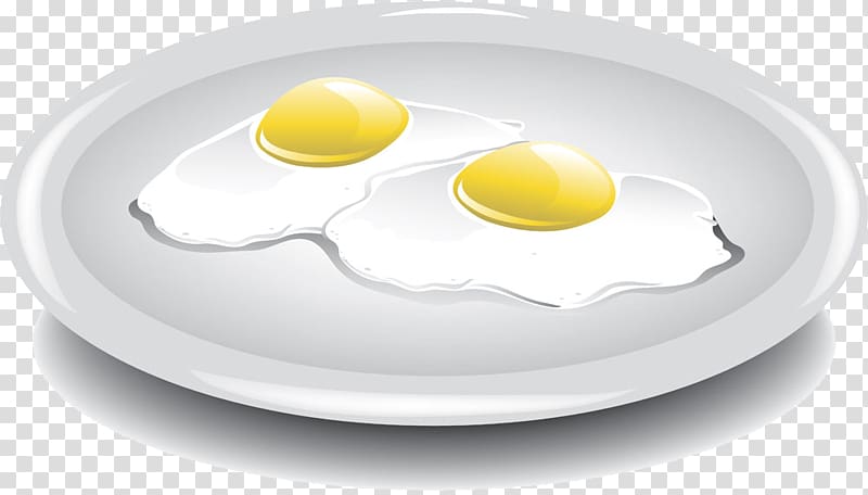 Fried egg Omelette Breakfast Plate, A plate of fried eggs transparent background PNG clipart