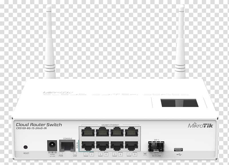 MikroTik Router Small form-factor pluggable transceiver Gigabit Ethernet Network switch, CLAUD transparent background PNG clipart