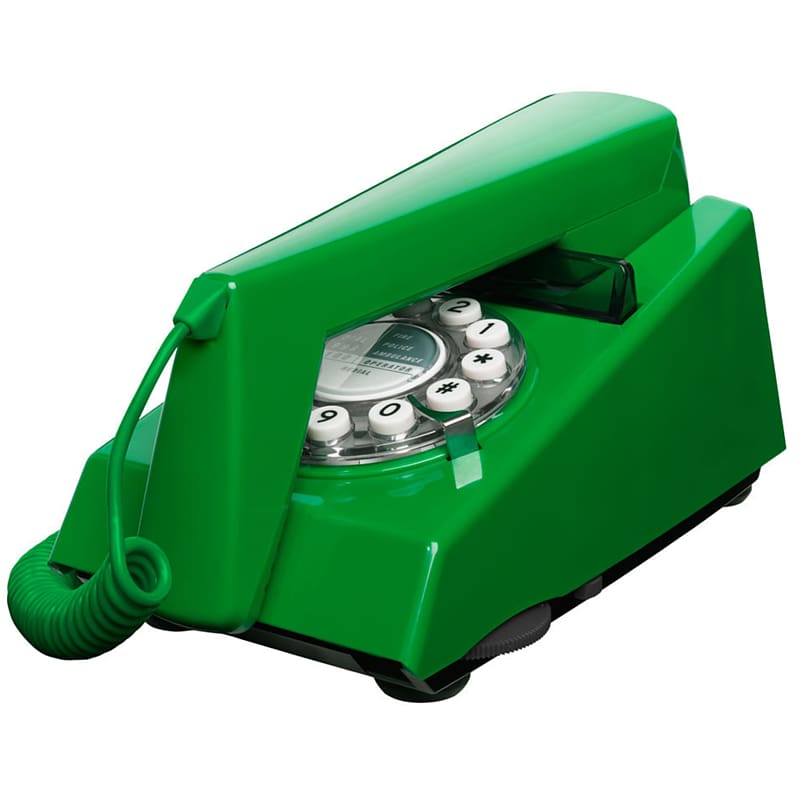 Push-button telephone Trimphone Retro style Home & Business Phones, emerald transparent background PNG clipart
