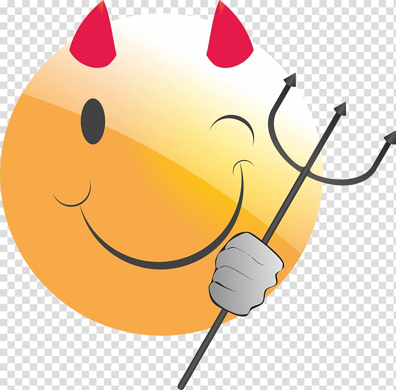 Smiley Emoticon Sign of the horns , Evil transparent background PNG clipart