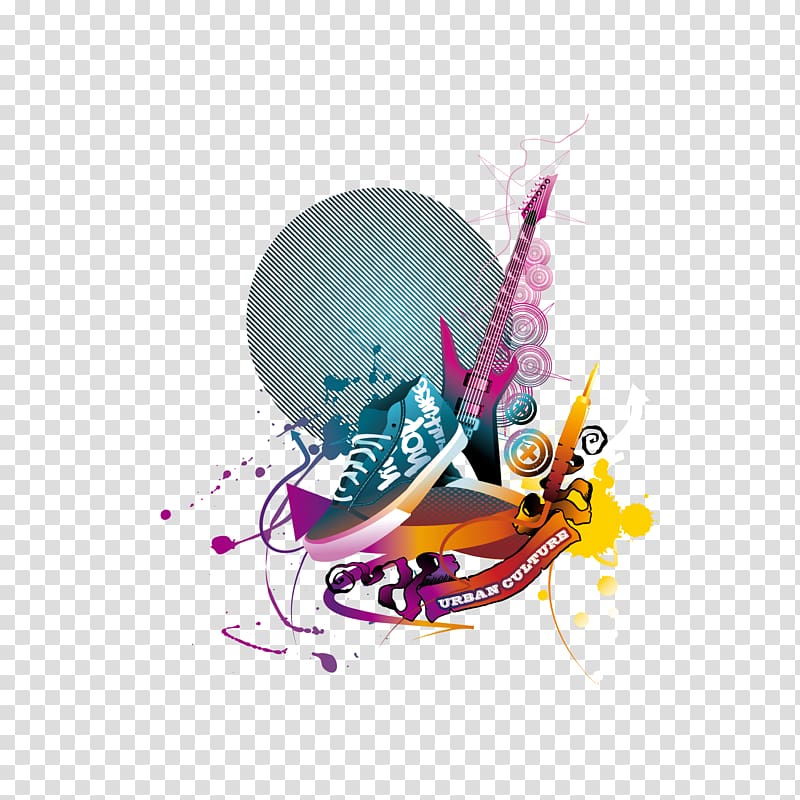 Musical instrument Guitar, watercolor guitar and shoes transparent background PNG clipart