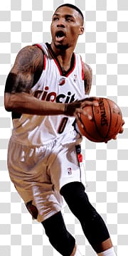 basketball player, Damian Lillard Ready To Score transparent background PNG clipart