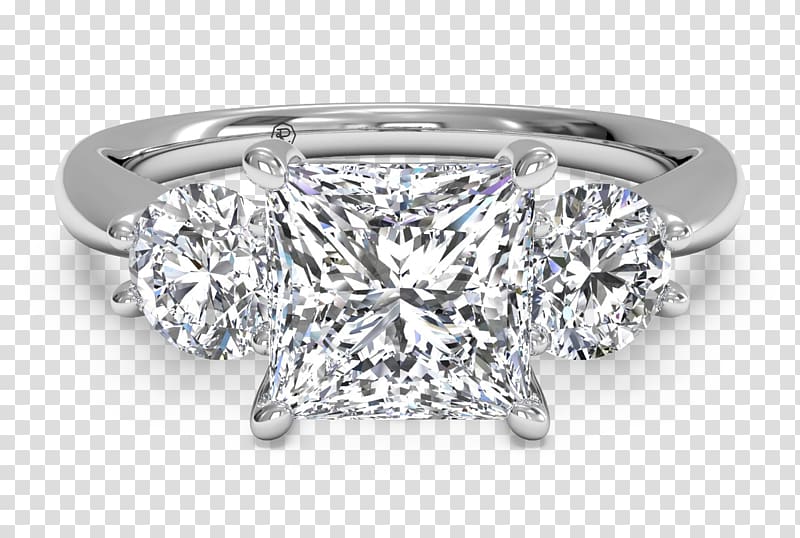 Engagement ring Princess cut Diamond cut, engagement ring transparent background PNG clipart