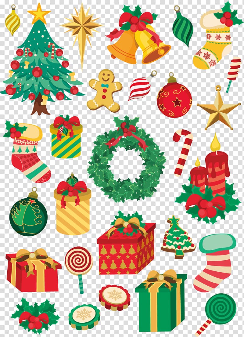 Christmas tree, Christmas element transparent background PNG clipart