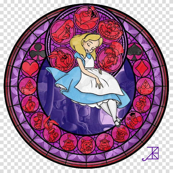 Kingdom Hearts 3D: Dream Drop Distance Kingdom Hearts: Chain of Memories Princess Jasmine Window Stained glass, alice in wonderland transparent background PNG clipart