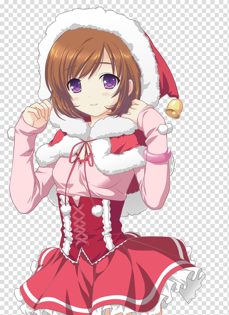 Santa Claus Christmas Anime Drawing Manga, anime girl transparent background PNG clipart