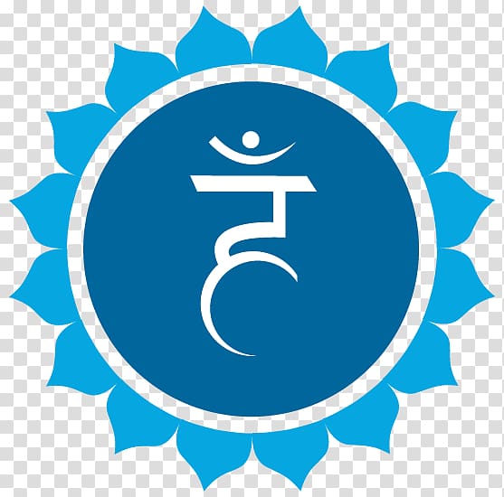 blue and white flower with symbol , Vishuddha Chakra Sahasrara Ajna Third eye, chakra transparent background PNG clipart