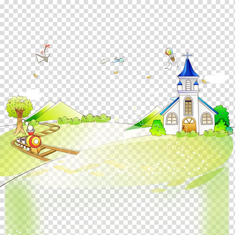 white and blue chapel illustration, Vacation Bible School, Lakeside Church transparent background PNG clipart