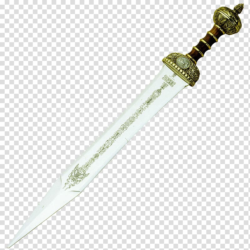 Ancient Rome Gladius Weapon Spatha Gladiator, Sword transparent background PNG clipart