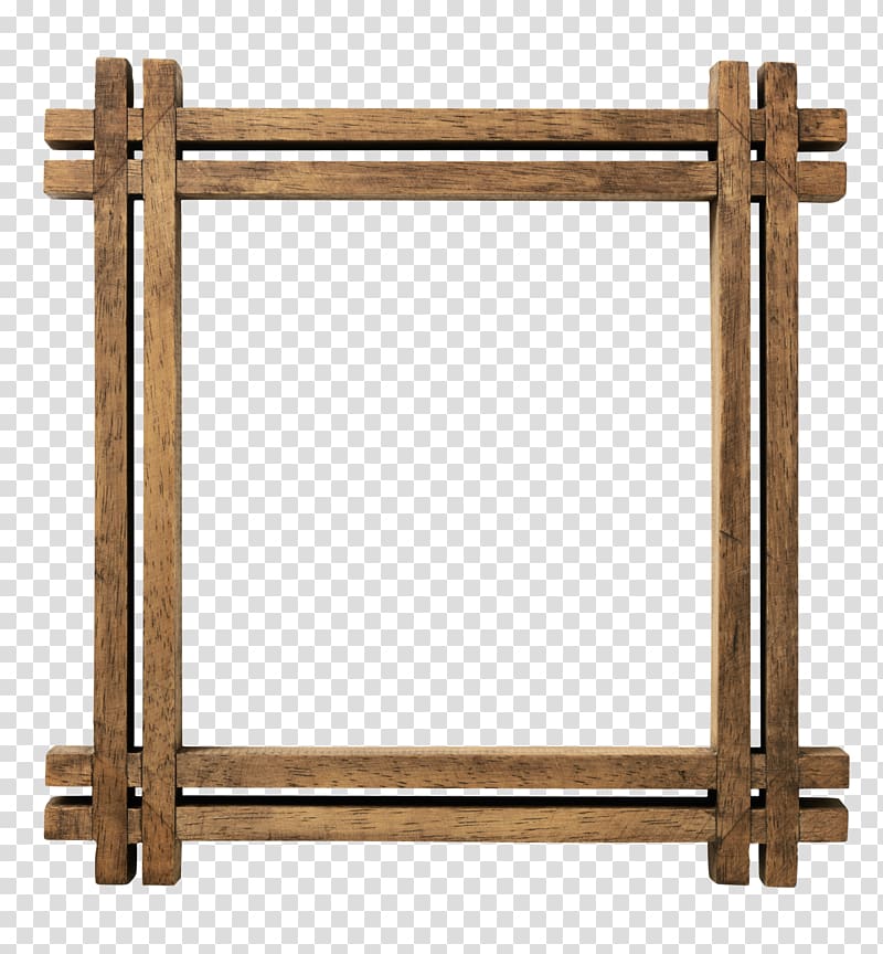 square brown wooden digital frame illustration, Decorative Silhouettes Decorative arts frame, Japanese cartoon material,Wood frame border transparent background PNG clipart