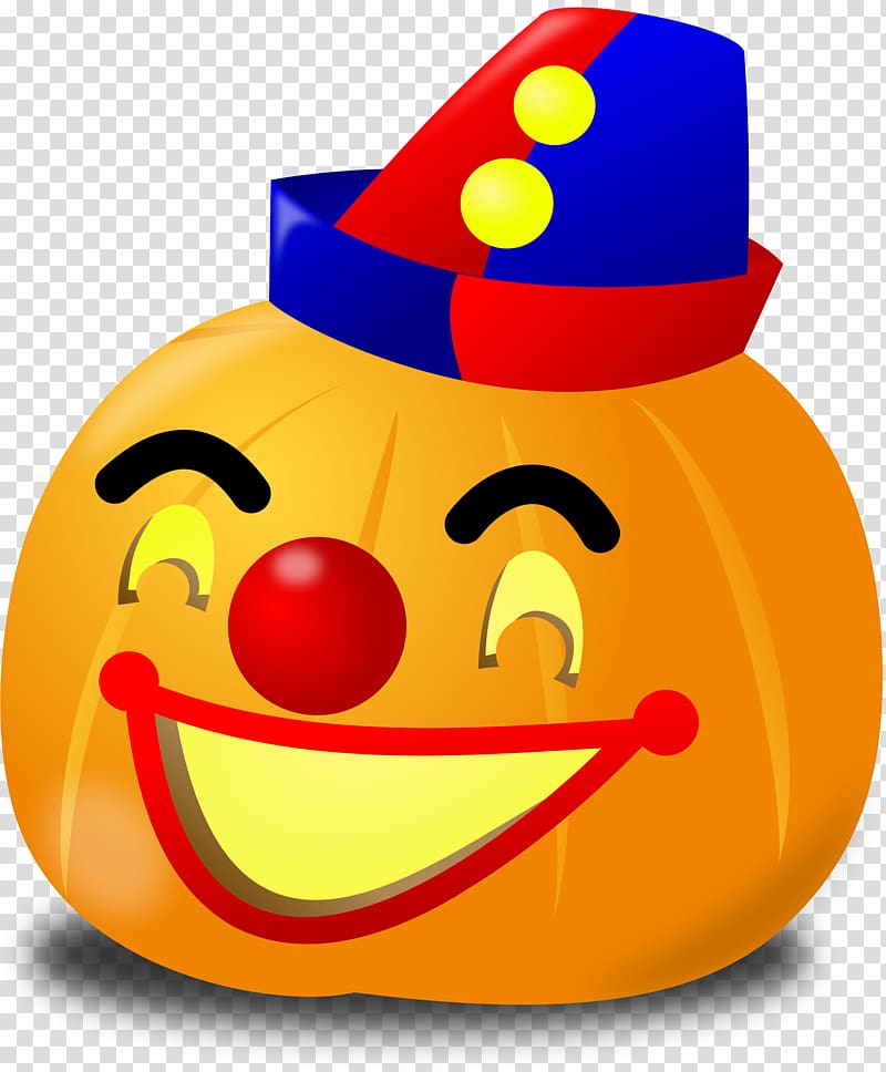 Pumpkin Halloween Jack-o\'-lantern , clown transparent background PNG clipart