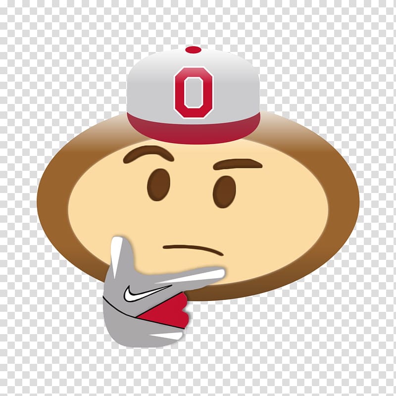 Ohio State University Ohio State Buckeyes football Brutus Buckeye Emoji Ohio State Buckeyes Women\'s Track and Field, Thinking transparent background PNG clipart