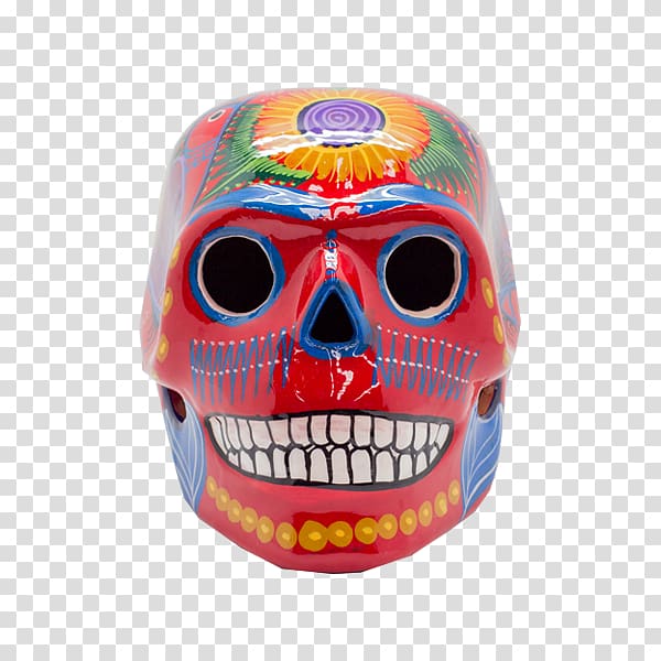 Skull Day of the Dead Mexican cuisine Festival of the Dead Ceramic, hand-painted skull transparent background PNG clipart