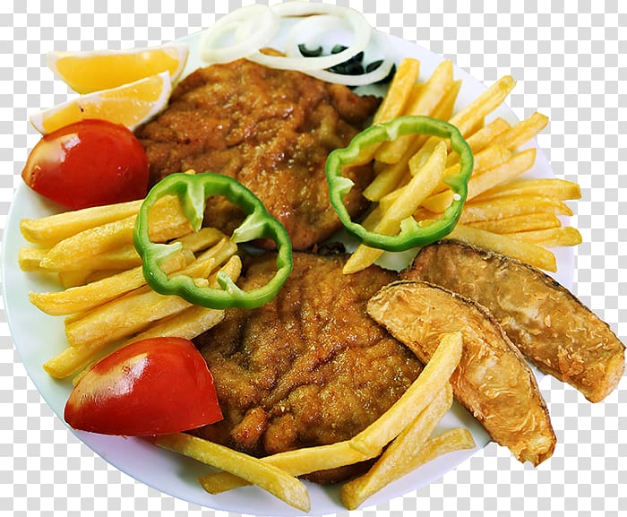French fries Full breakfast Chicken and chips Escalope Steak, drink transparent background PNG clipart