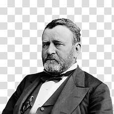 man's portrait illustration, Ulysses S. Grant transparent background PNG clipart