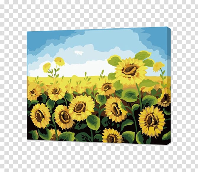 Paint by number Painting Canvas Oil paint, Sunflower oil transparent background PNG clipart