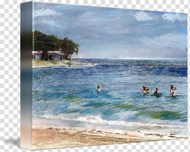 Shore Watercolor painting Sea Beach, Bathing Beauty transparent background PNG clipart