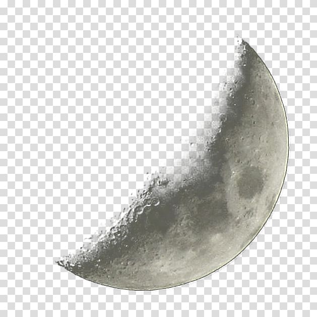 gray half moon art, Moon Crescent transparent background PNG clipart