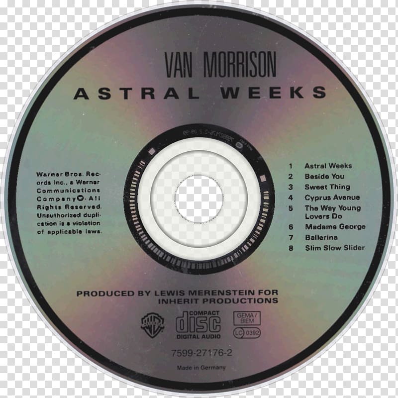Astral Weeks Live at the Hollywood Bowl Cyprus Avenue Music Album, Tupelo Honey transparent background PNG clipart