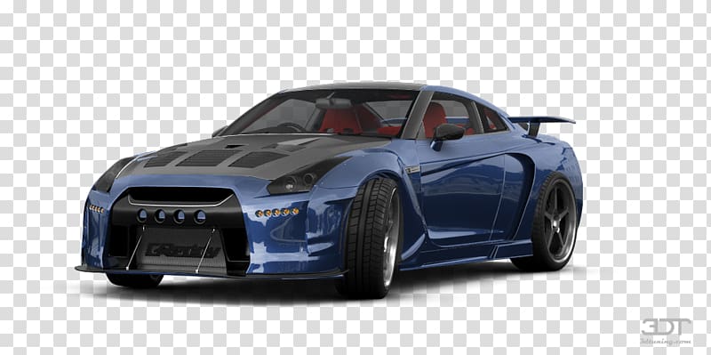Nissan GT-R Sports car Motor vehicle Automotive design, 2010 Nissan GT-R transparent background PNG clipart