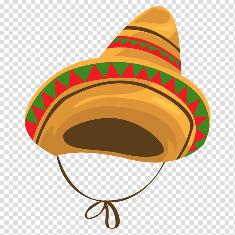 Mexican Hat Mexican cuisine , Color hat transparent background PNG clipart