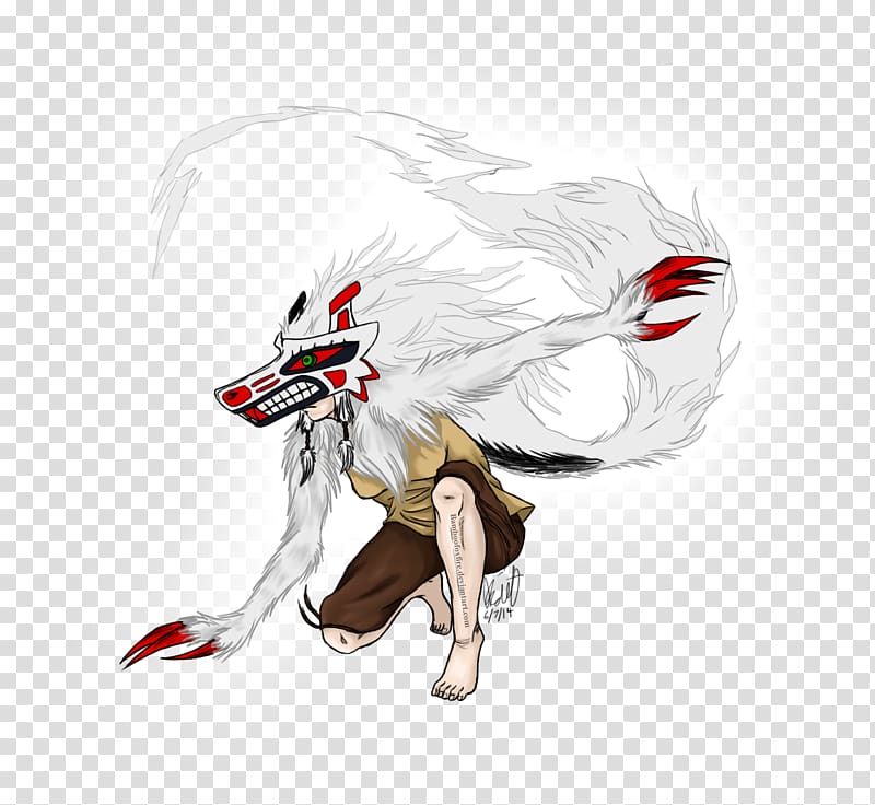Vertebrate Legendary creature Mammal, great white wolf transparent background PNG clipart