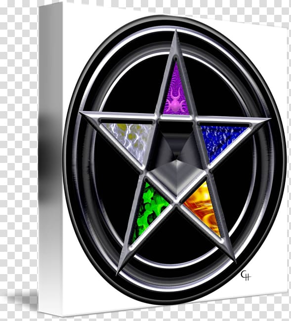 Pentacle Pentagram Classical element Wicca Symbol, science fiction elements transparent background PNG clipart