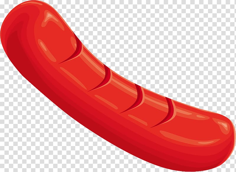 Hot dog Designer, Hand painted red hot dog transparent background PNG clipart