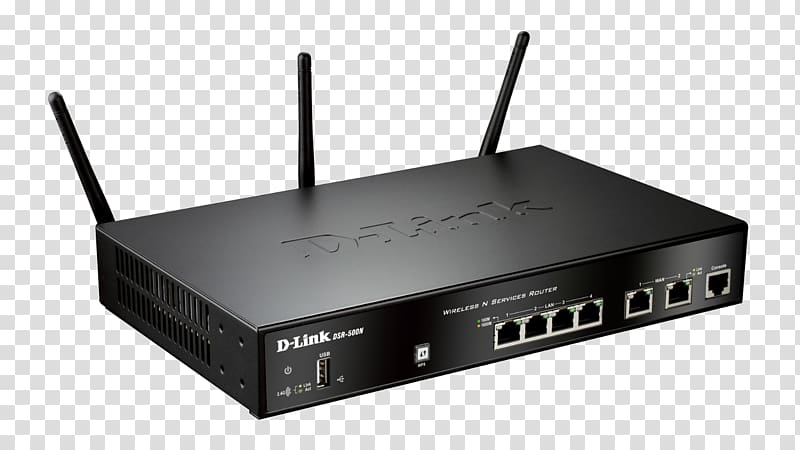 Router Wireless D-Link IEEE 802.11n-2009 DSL modem, switch transparent background PNG clipart