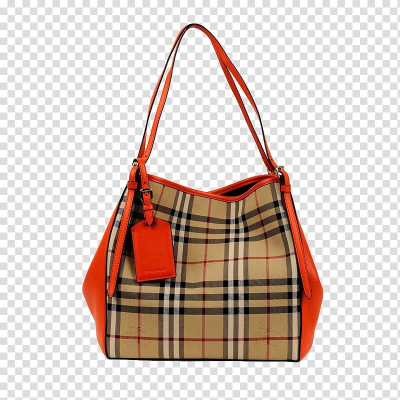 Burberry HQ Tote bag Handbag, Burberry Orange Tote transparent background PNG clipart