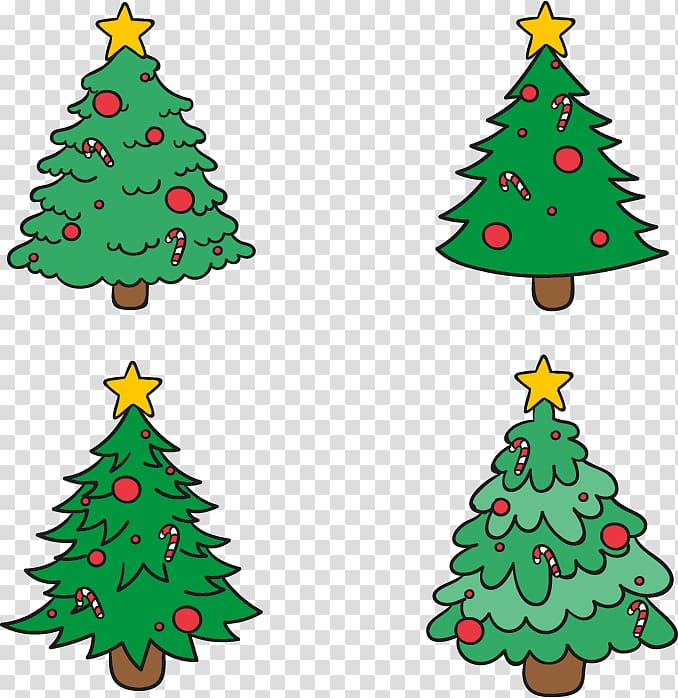 Pxe8re Noxebl Santa Claus Christmas tree, Hand-painted Christmas tree transparent background PNG clipart