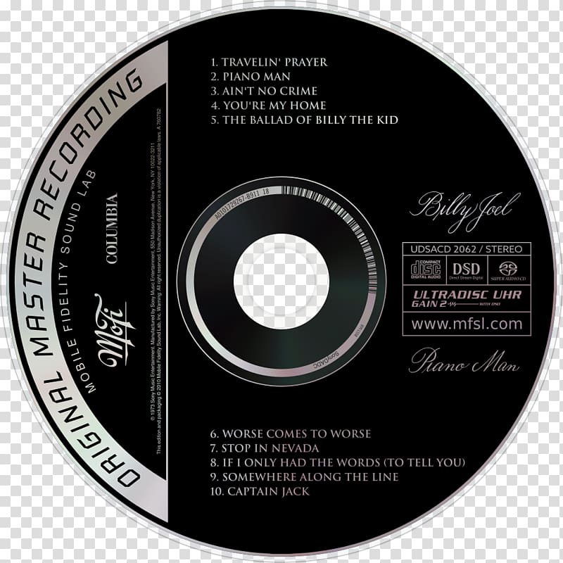 Compact disc 52nd Street Brothers in Arms Mobile Fidelity Sound Lab Musician, billy joel transparent background PNG clipart